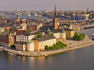 The harbour of Stockholm in Sweden 