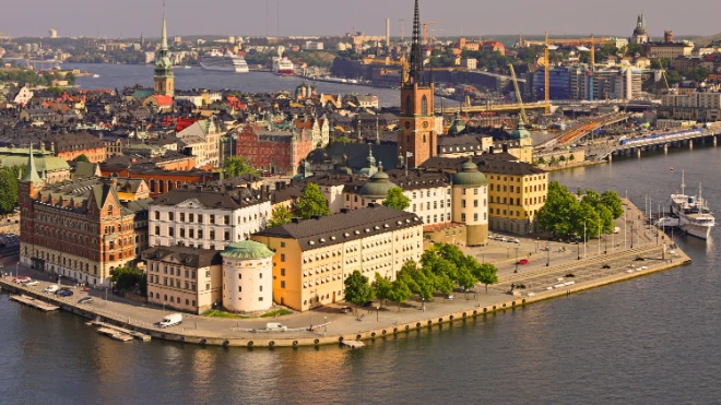 The harbour of Stockholm in Sweden 