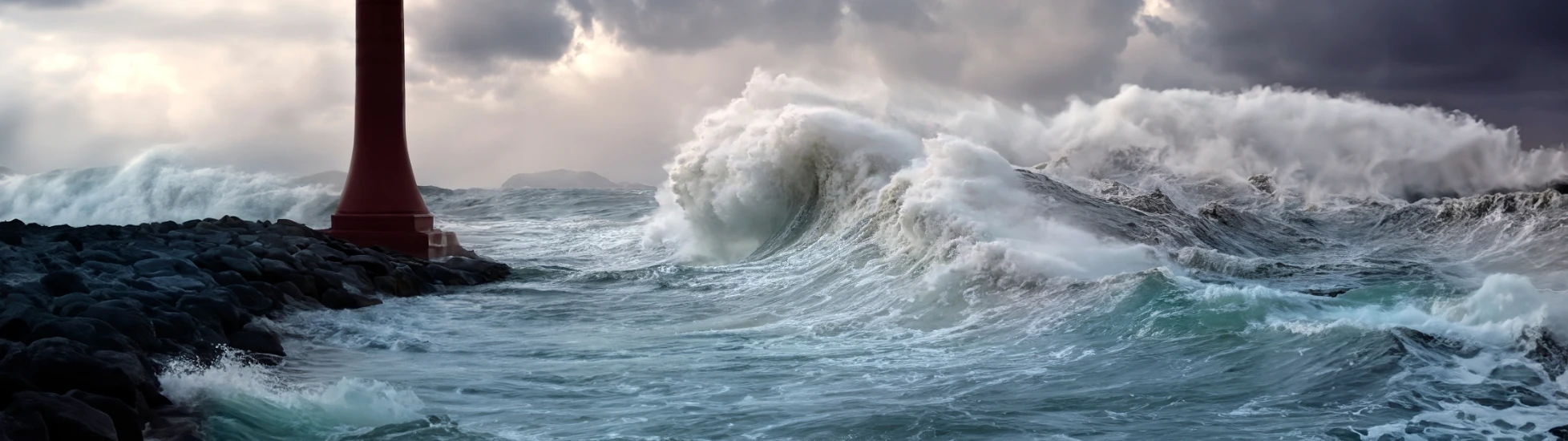 Storm and lighthouse