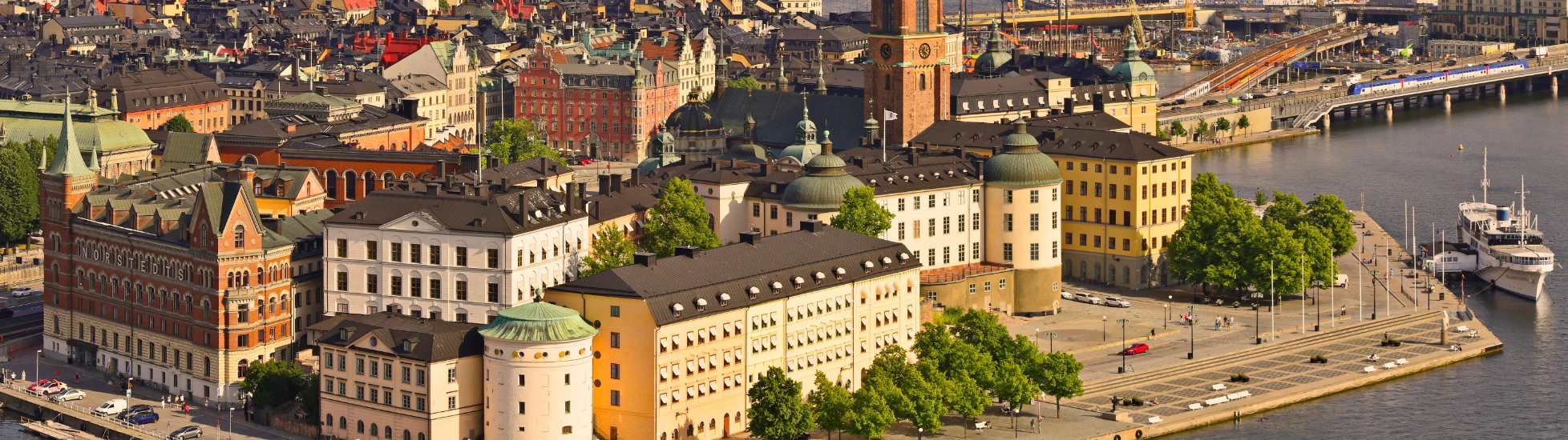The harbour of Stockholm in Sweden 
