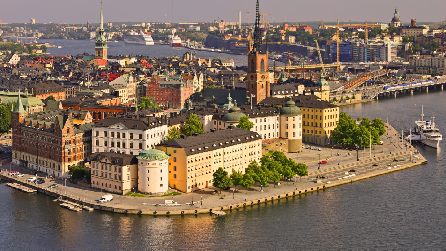 The harbour of Stockholm in Sweden 